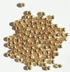 100 3mm Round Gold Plated Metal Beads